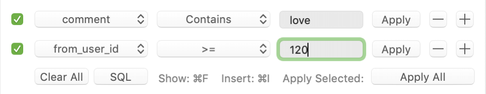 高级过滤器功能展示
